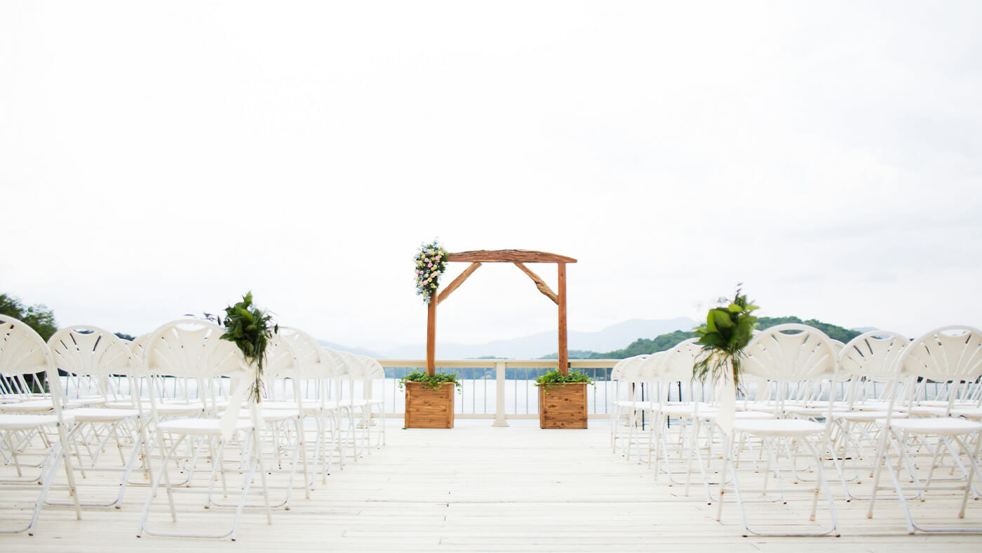 Wedding Ceremony Chatuge Event Pier at The Ridges Resort