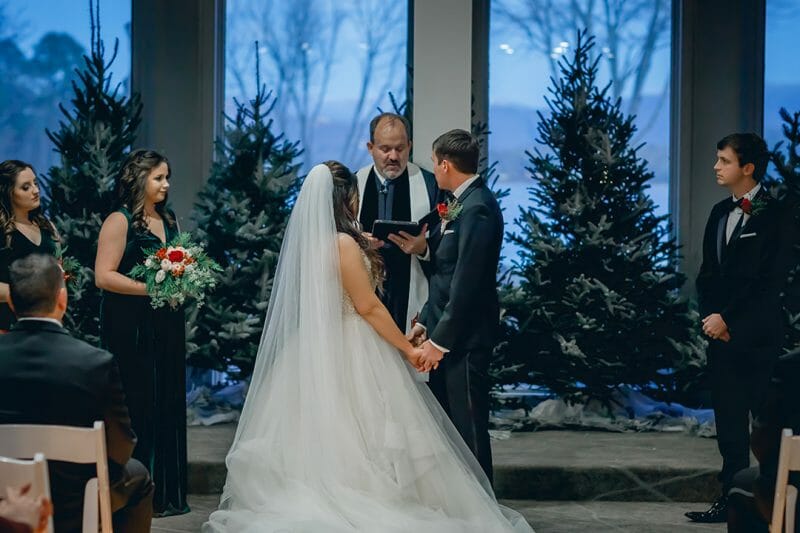 HIgh Cove Ceremony "North Georgia wedding venue in all four seasons — The Ridges Resort on Lake Chatuge."