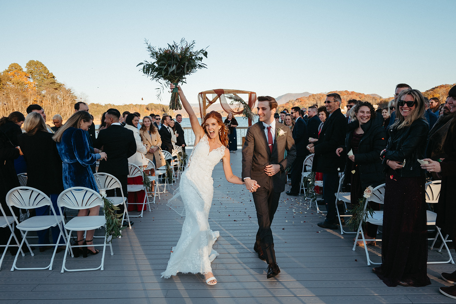 Lindsay + Charlie "Full-service wedding resort on Lake Chatuge — ceremony, reception, and accommodations at The Ridges Resort in North Georgia."